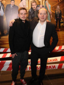 Александр Петров и Сергей Бурунов на первом показе русского сериала Полицейский с Рублевки
